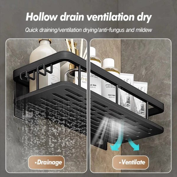 Stainless Steel Bathroom Storage Rack - Image 3
