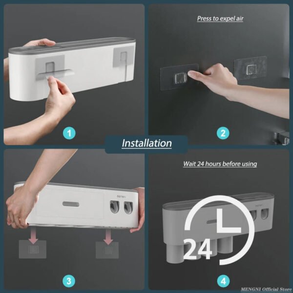 Magnetic Adsorption Inverted Toothbrush Holder - Image 6