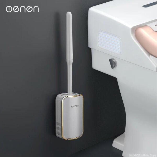 Wall-Mounted Quick-Drain Toilet Brush Set - Image 11