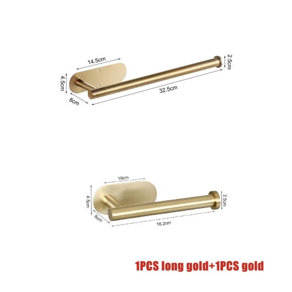Stainless Steel Adhesive Toilet Paper Holder - Image 8