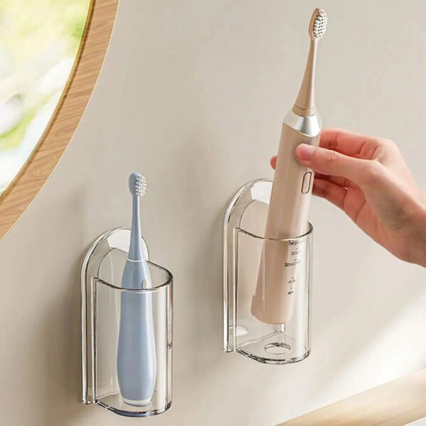 Electric Wall Mounted Toothbrush Holder Storage Base - Image 1