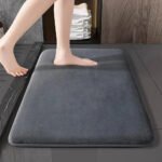 Super Absorbent Non-Slip Velvet Bathroom Door Floor Mat - Image 7