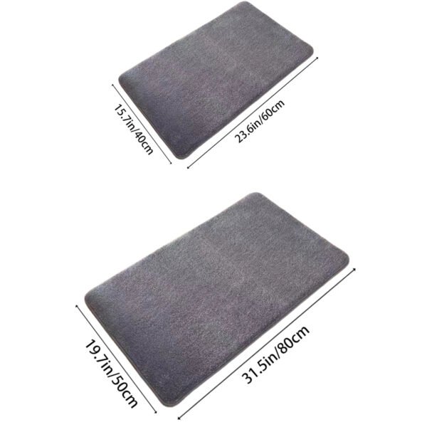Super Absorbent Non-Slip Velvet Bathroom Door Floor Mat - Image 6
