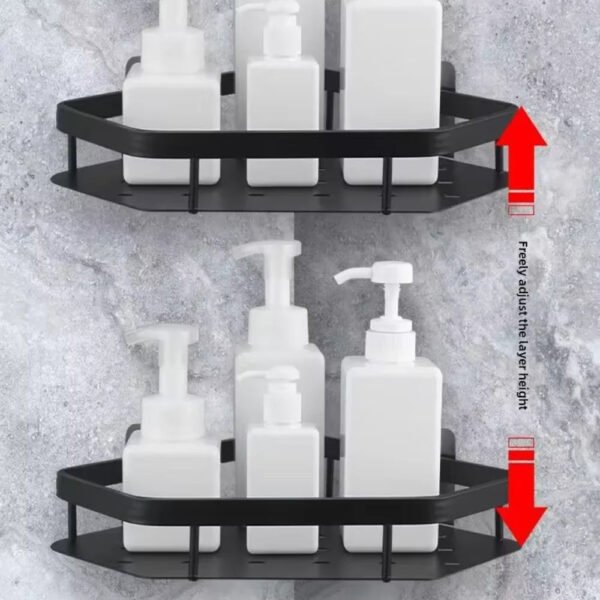 No-Drill Aluminum Shower Shelf - Image 3