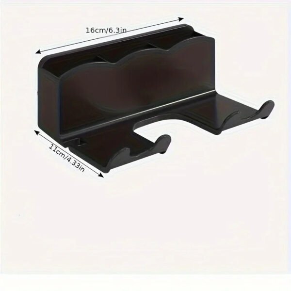 Non-Perforated Wall-Mounted Hair Dryer Storage Rack - Image 3