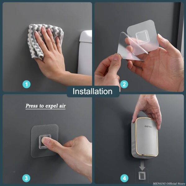 Wall-Mounted Quick-Drain Toilet Brush Set - Image 5