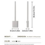 Black Silicone Toilet Brush with Long Handle - Image 6