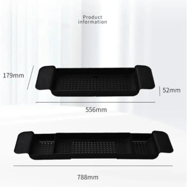 Extendable Bamboo Bathtub Shelf Tray - Image 6