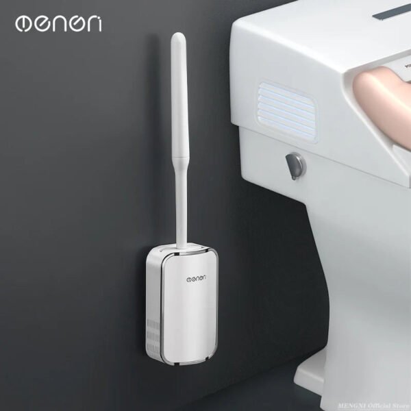 Wall-Mounted Quick-Drain Toilet Brush Set - Image 9