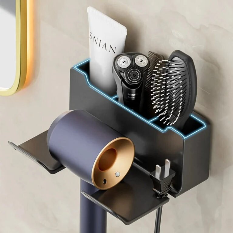 Wall-Mounted Hair Dryer Holder - Image 1