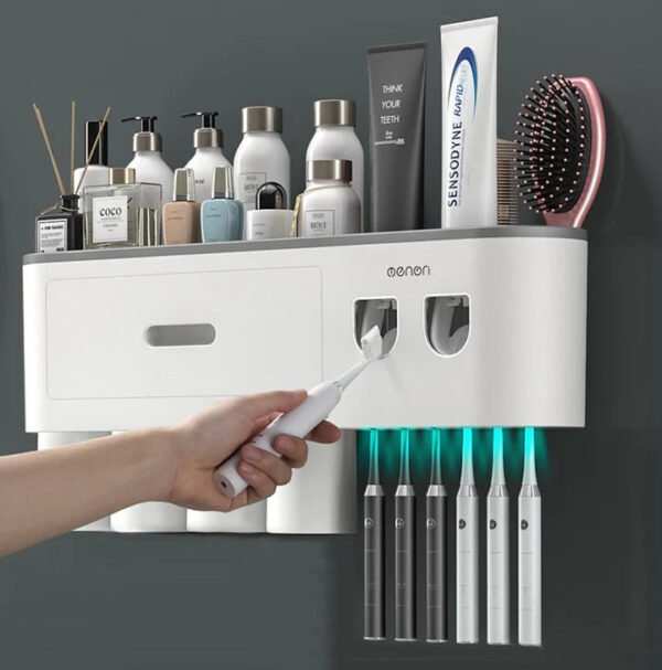Magnetic Adsorption Inverted Toothbrush Holder - Image 1