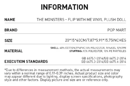 THE MONSTERS -FLIP WITH MEVinyl Plush Doll - Image 6