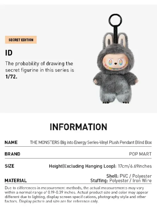 THE MONSTERS Big intoEnergy Series-Vinyl PlushPendant Blind Box - Image 10